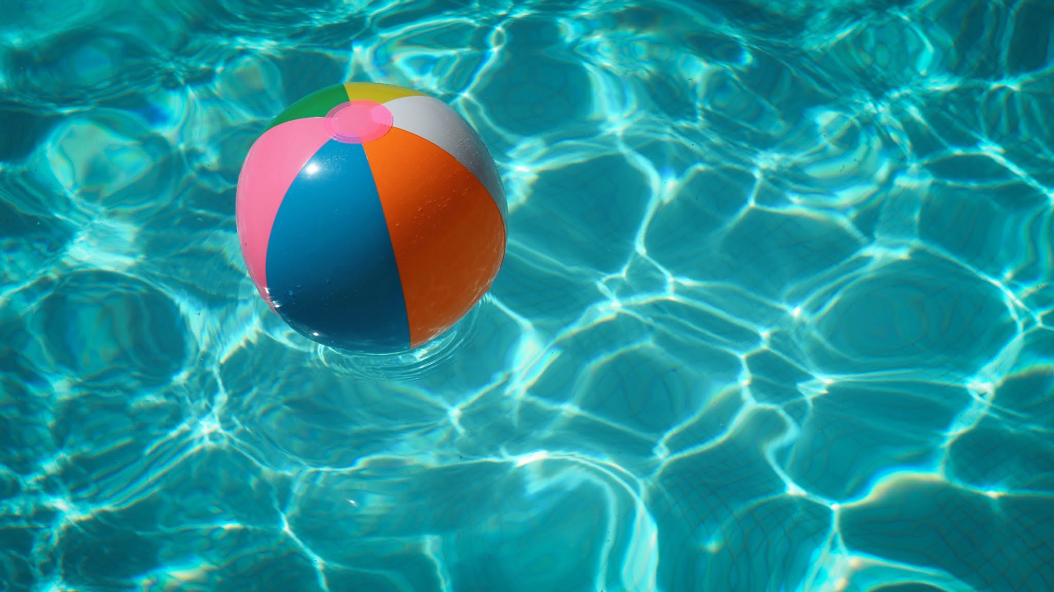 plastic ball in pool